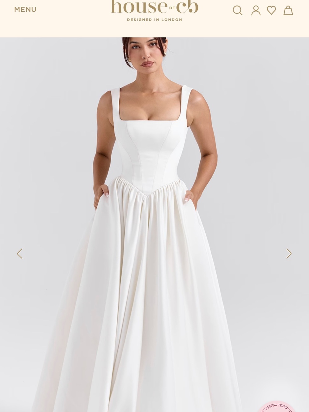 Ivory Italian Satin Corset Bridal Gown - Picture 2 of 2